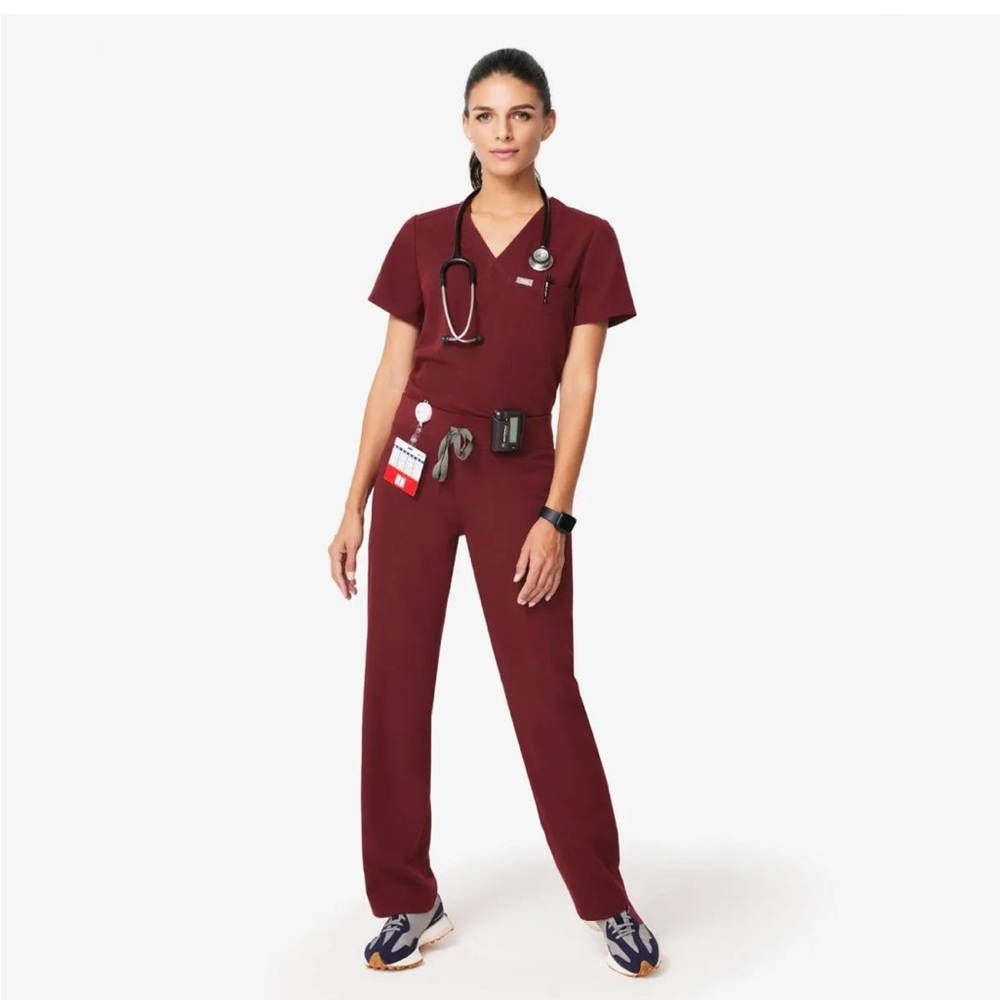 Burgundy Medium Tall Livingston Figs Pants